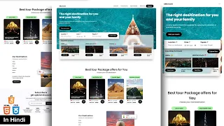 Responsive Tour Travel Agency Website Design Using HTML CSS JAVASCRIPT Step By Step