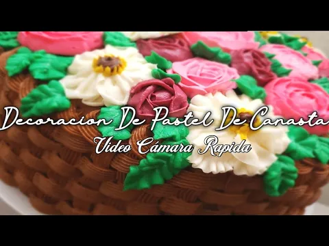 Download MP3 Decoracion de Pastel de canasta con flores/ Pastel de buttercream