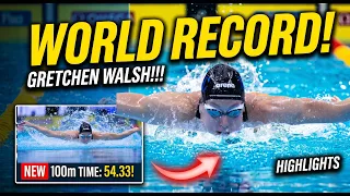 HISTORY Gretchen Walsh SMASHES 100m Butterfly World Record