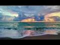 4K Rare Sunrise Tranquility: 7 Hours Soothing Ocean Waves Greeting Sunrise | Calm Beach Sounds