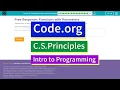 Creating Functions with Parameters Lesson 8 20 Tutorial with Answers Code org CS Principles