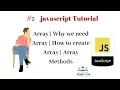 JavaScript Array Array in JavaScript Array in Hindi