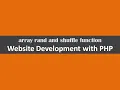array rand and shuffle function website development with php