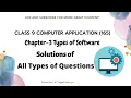 Class 9 Computer Application 165 Chapter 3 Solutions Types of Software