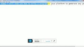 To generate any year calendar via java program without using calendar class