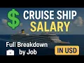 How Much Is the Salary on a Cruise Ship Full Breakdown by Position USD