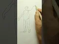 Minimalist Art Draw a Dancing Couple with One Continuous Line