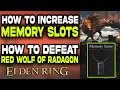 How to Increase Memory Slots for Spells Incantations in Elden Ring Defeat RED WOLF OF REDAGON