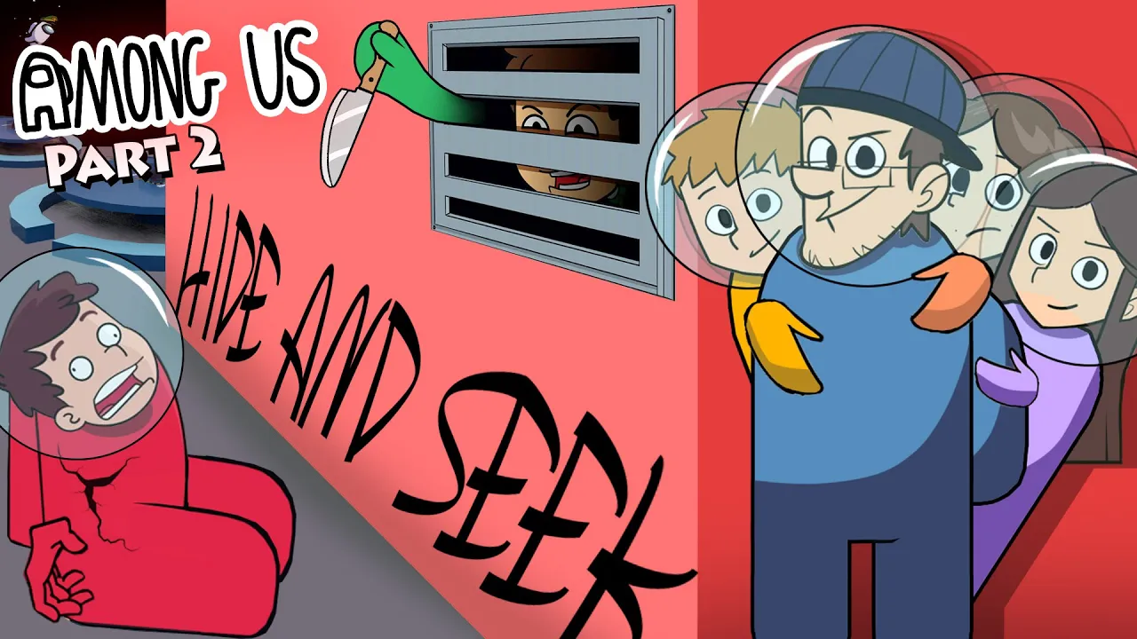 Among Us Hide & Seek but Re-Animated in SPACE (FGTeeV Among Us Movie Theater Video)