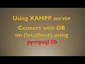Database Connectivity Local Host with input in python