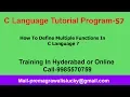 How To Define Multiple Functions In C Language Program-57 Functions in c programming