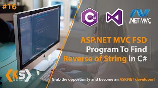Reverse a String in C Asp Net Tutorial for Beginners In Hindi dotnet tutorial C Part 16