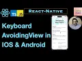 keyboardAvoidingView in React-Native