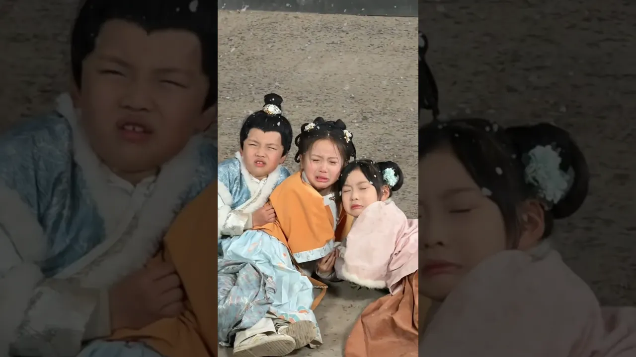 Cute kids on a film set🎬 #shortdrama #behindthescenes #cdrama #childactor #dramachina #shorts #fyp poster