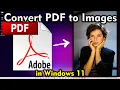 How to Convert PDF to JPG without Internet without any Software in Windows 11