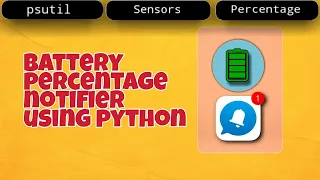How to create a battery percentage notifier using python Python Mini Projects Crazy Coders