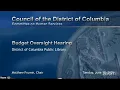 DC Council CHS BOH DCPL