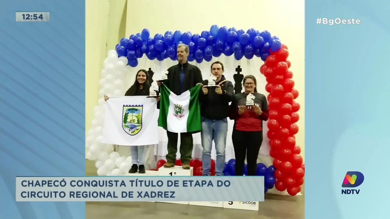 Chapecó conquista título de etapa do circuito regional de xadrez