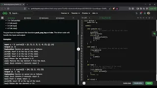 Stack using Queue GeeksforGeeks GFG Solution in C Single Queue Implementation DSA