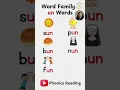 Word Family UN Words