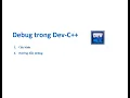 How to Debug in Dev-C