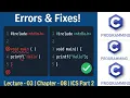C program syntax errors l ec 03 EXE S Q 68 chapter 8 ICS part2