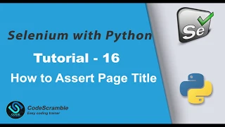 How to Assert Page Title in Selenium Webdriver