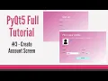 PyQt5 FULL Modern Gui Tutorial - Create Account Form GUI Database for beginners