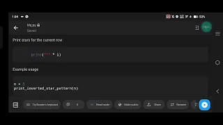 Python Program to Print an Inverted Star Pattern