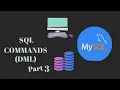 DML Commands in SQL SELECT INSERT UPDATE DELETE Command in SQL With Examples DBMS Part 3
