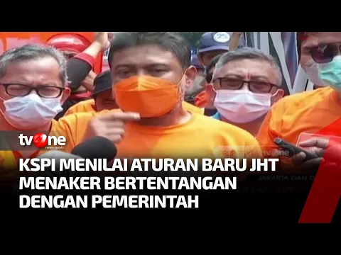 Tolak JHT, Ratusan Buruh Lakukan Aksi Unjuk Rasa Di Depan Kantor Kemnaker