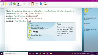 Small Basic Program to add Subtract Multiply and Divide the numbers