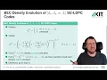 Lecture Channel Coding Graph-based Codes Chapter 6 Vid 4 SC-LDPC Codes Density Evolution