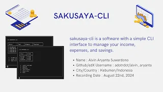 SAKUSAYA-CLI CS50 Python s Final Project Demonstration