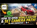 How to open World Editor and set Camera path in Beamng Drive