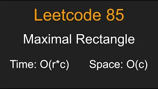 Maximal Rectangle - Leetcode 85