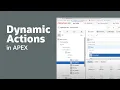 Dynamic Actions in Application Express