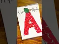 Tear Stick Craft for Letter A A for Apple Fun
