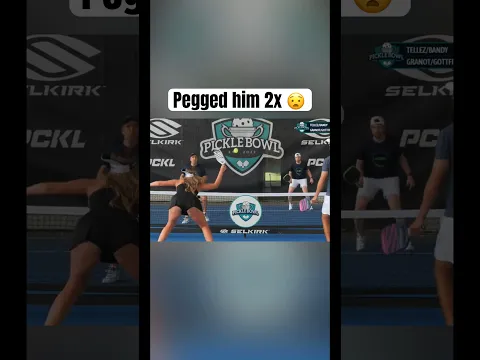 She PEGGED him 2x ‼️😧 #pickleball