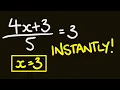 Algebra Trick - Solve Algebra Faster than you Learnt in School