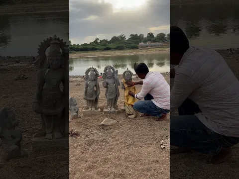 మురికి వాసన మధ్యన సీతారామ లక్ష్మణ ఆంజనేయ స్వామి విగ్రహాలు