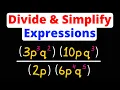 Simplify Divide Monomials - Difficult Example Complex Fractions Eat Pi