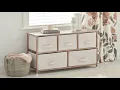 mDesign 5 Drawer Large Horizontal Dresser Storage Unit