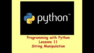 GCSE Python Programming 11 - String Manipulation