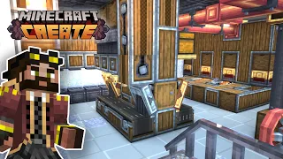 I built a STARTER WORKSHOP in Minecraft Create Mod