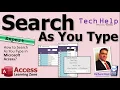 How to Create a Search-As-You-Type Box in Microsoft Access