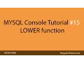 MYSQL Console Tutorial Using the LOWER function in MYSQL