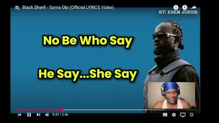black sherif soma obi lyrics video reaction