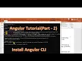 Install Angular CLI