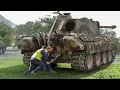 Download Lagu Starting Massive German Panther Tank By Hand - Tank Engine Start-up